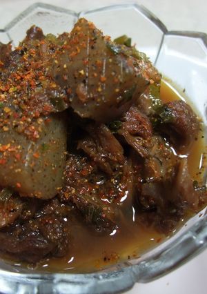 圧力鍋でスジコン 赤味噌風味-レシピのメイン写真