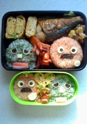 ガチャピン＆ムック『キャラ弁』-レシピのメイン写真