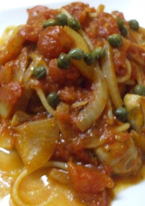 牡蠣のバジル風味トマトパスタ-レシピのメイン写真