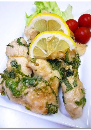 鶏ささみ ♪ 紫蘇まぶし焼き ♪-レシピのメイン写真