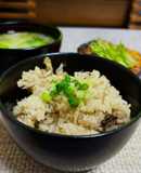 サバ水煮缶ときのこの柚子胡椒炊き込みご飯