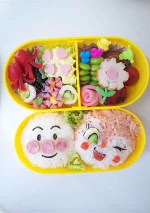キャラ弁☆アンパンマンとドキンちゃん-レシピのメイン写真