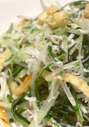 水菜１袋！シラス揚げ炒め-レシピのメイン写真