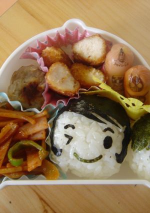 ★キャラ弁★ぼくとママ おにぎり♪-レシピのメイン写真