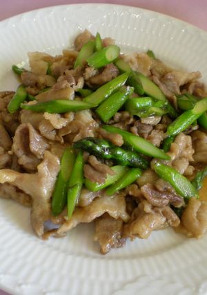 アスパラと、ブタ肉の炒め物-レシピのメイン写真