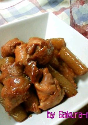 *お麩の豚肉包みと蒟蒻の照り煮**-レシピのメイン写真