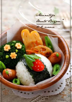 簡単キュートな苺おにぎり♪～キャラ弁～-レシピのメイン写真