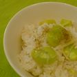 新生姜とそら豆の軽い炊き込みごはん。