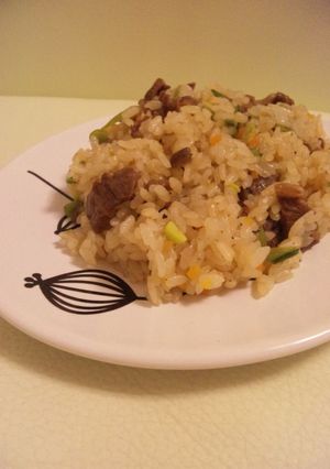 スナップえんどう入りビーフピラフ-レシピのメイン写真