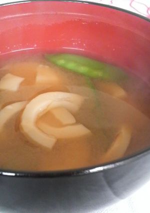 ✿はちくときぬさやの✿お味噌汁✿-レシピのメイン写真