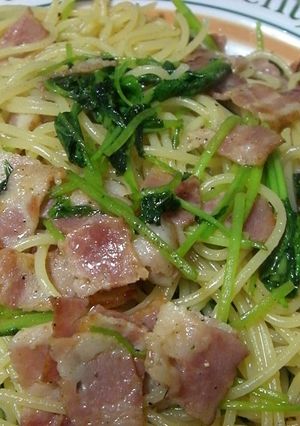 簡単☆三つ葉とベーコンのパスタ-レシピのメイン写真