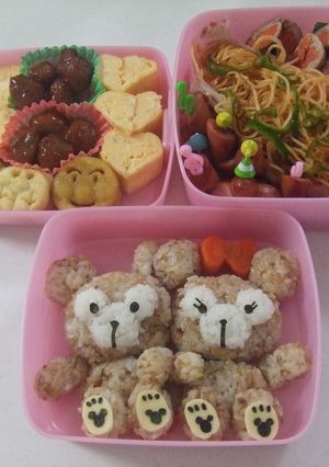 運動会♪　ダッフィーキャラ弁当❤-レシピのメイン写真