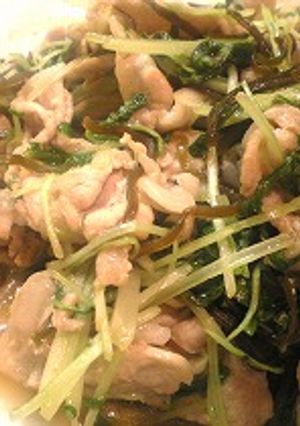 塩昆布で♪水菜と豚肉のあっさり煮-レシピのメイン写真