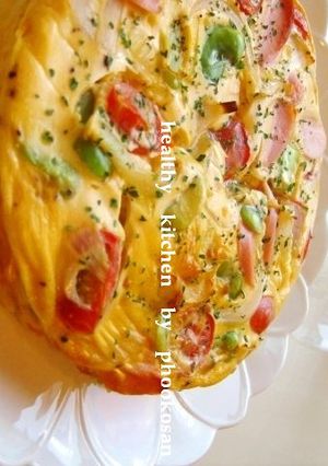 パイ不要♪そら豆のヘルシー豆乳キッシュ-レシピのメイン写真
