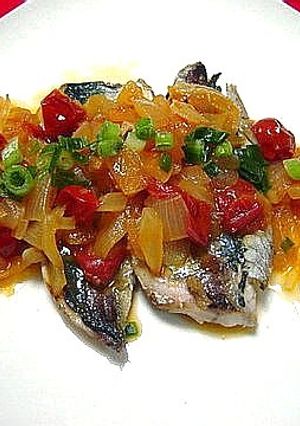 ミニトマトと新玉葱で✿イタリアンなイワシ-レシピのメイン写真