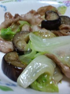 レタスがおいしい♥ナスと豚肉の中華炒め-レシピのメイン写真