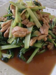 ✻とり肉と小松菜のオイスター炒め✻-レシピのメイン写真