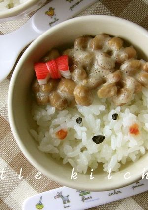 可愛い♪納豆ごはん-レシピのメイン写真