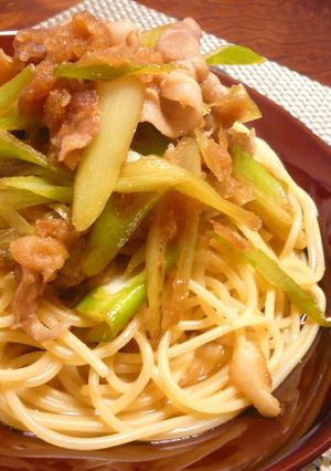 豚肉と長ネギ✿みぞれスープのパスタ-レシピのメイン写真