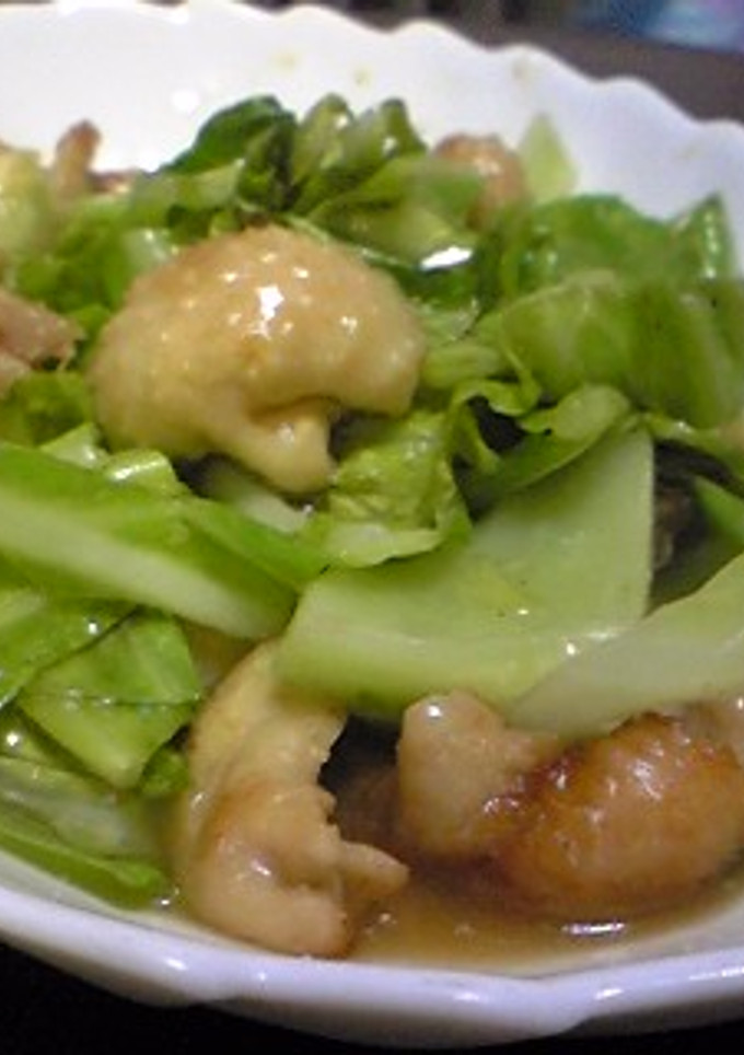 スゴだれ！でキャベツと鶏皮の炒め物♪-レシピのメイン写真