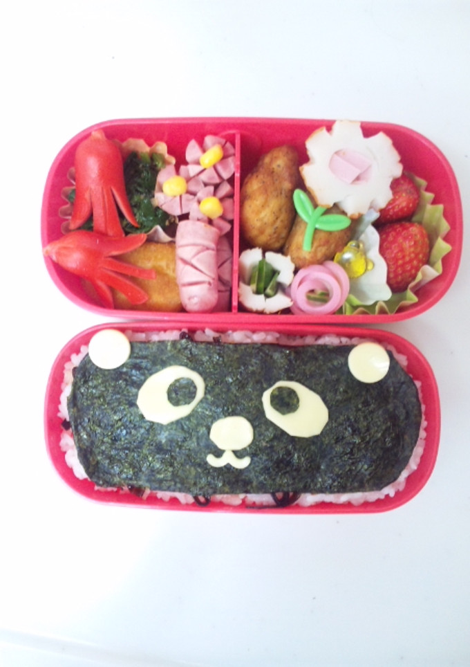 キャラ弁☆パンダののり弁 簡単♪-レシピのメイン写真