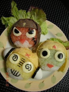 運動会用♪ケロロおにぎり♪-レシピのメイン写真