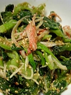 ★青梗菜とカニカマの胡麻和え★-レシピのメイン写真