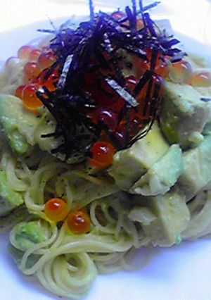 アボカドといくらの和風冷製パスタ-レシピのメイン写真