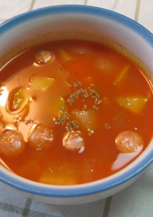 伊藤園の一日分の野菜でミネストローネ-レシピのメイン写真