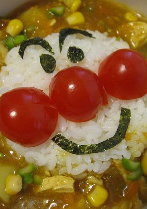 簡単デコご飯♪　アンパンマンカレー-レシピのメイン写真