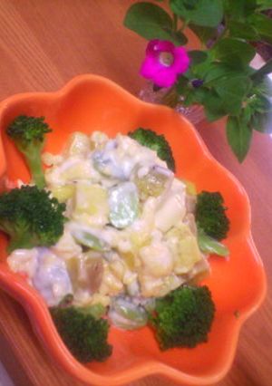 そら豆とさつまいものたまごサラダ-レシピのメイン写真
