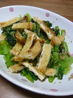 小松菜と油揚げのごま和え-レシピのメイン写真