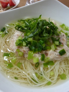 梅と山芋のトロトロそうめん-レシピのメイン写真