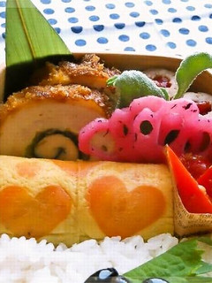 ♥ハートの浮かぶ玉子焼き♥-レシピのメイン写真