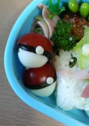 うずらとプチトマトでモンスターボール-レシピのメイン写真