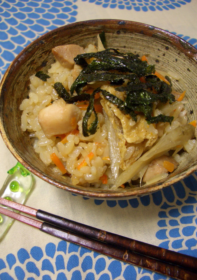 鶏肉とごぼうの炊き込みご飯-レシピのメイン写真