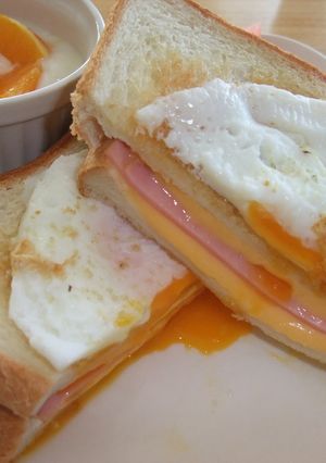 朝食☆ブランチにクロックマダム-レシピのメイン写真