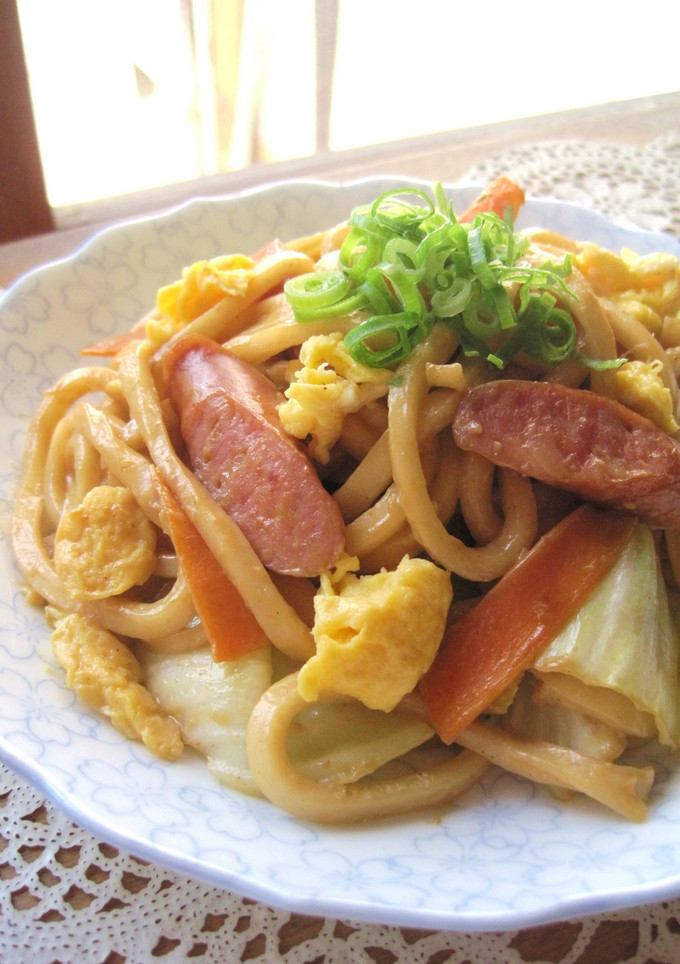 ふわっふわ！卵とオイマヨの焼きうどん❤-レシピのメイン写真