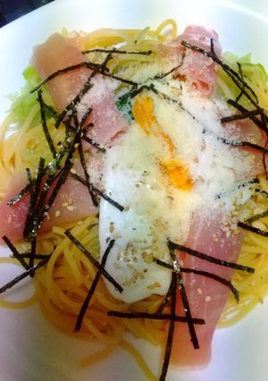 生ハムと粉チーズのつけ麺パスタ-レシピのメイン写真