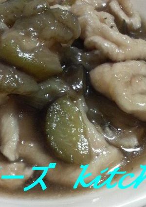 喉ごしツル~ン鶏肉と茄子の甘く炊いたん♪-レシピのメイン写真