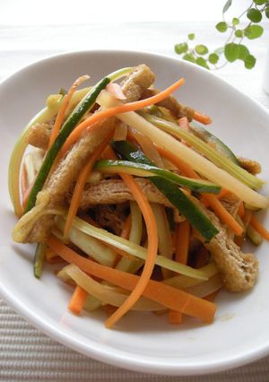 細切り野菜と油揚げのバルサミコマリネ-レシピのメイン写真