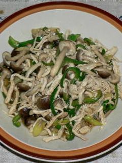 鶏むね肉とシメジのオイスターソース炒め-レシピのメイン写真