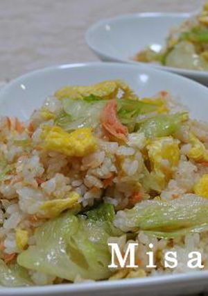 鮭とレタスチャーハン-レシピのメイン写真