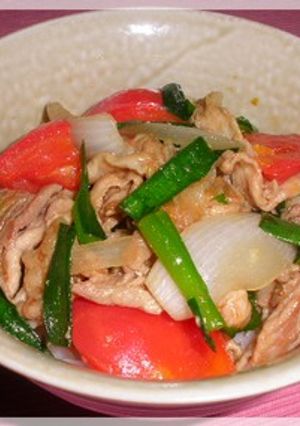 フライパンひとつで♪野菜たっぷり豚丼-レシピのメイン写真