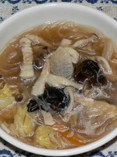 豚バラ肉と野菜の中華風春雨スープ-レシピのメイン写真