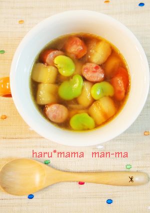 そら豆の麩わとろスープ♥-レシピのメイン写真