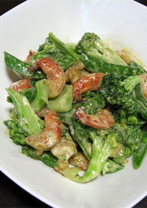 野菜たっぷりのカレー風味エビマヨ-レシピのメイン写真