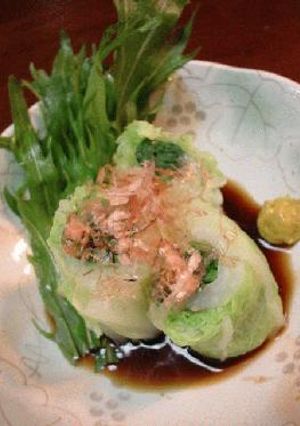 白菜とほうれん草の「巻き巻きお浸し」-レシピのメイン写真