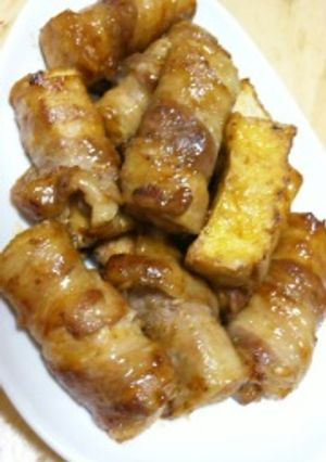 節約ﾒｲﾝ☆がっつり厚揚げの豚肉巻き-レシピのメイン写真
