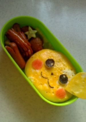 オムライスでピカチュウ『キャラ弁』-レシピのメイン写真